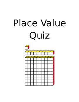 Preview of Place Value Quiz