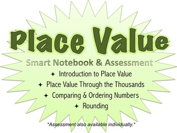 Preview of Place Value Quiz and Smart Notebook