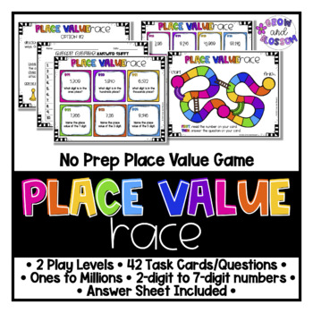 Preview of Place Value Race: A Game to Identify and Name Place Value, Millions to Ones