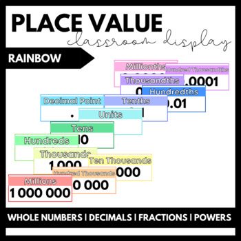 Preview of Place Value - Rainbow Display