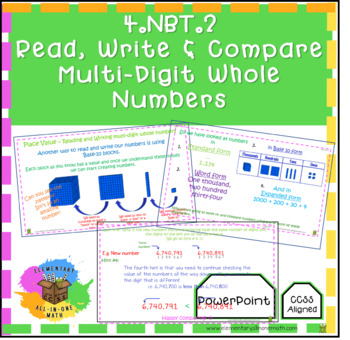 Preview of Place Value – Reading and Writing Multi-Digit Whole Numbers PowerPoint (4.NBT.2)