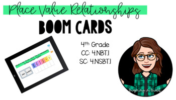 Preview of Place Value Relationships 4th Grade Boom Cards