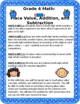 Preview of Place Value Relationships, Addition, and Subtraction: Grade 4