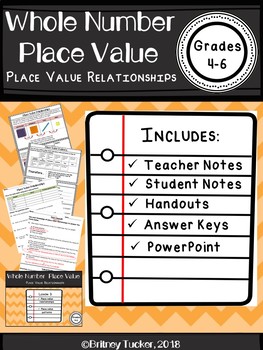 Preview of Place Value Relationships (LESSON, ACTIVITIES, & POWERPOINT)