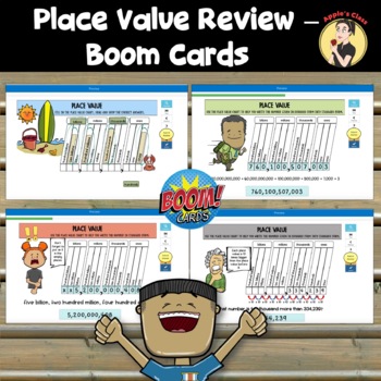 Preview of Place Value BOOM Cards - Distance Learning