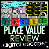 Place Value Review Digital Math Escape Room Activity