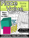 Place Value (Review Sheets)