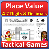 Place Value Review Up to Millions & Decimals Fun Dice Game