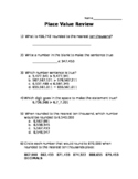 Place Value Review - Whole Numbers and Decimals - EDITABLE