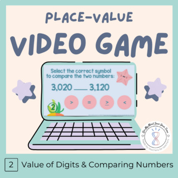 Preview of Place Value Review Worksheet and Video Game Volume 2