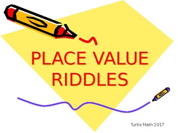 Preview of Place Value Riddles