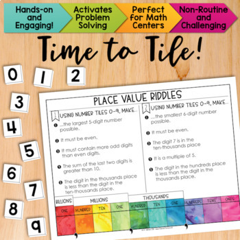 Preview of Place Value Riddles Math Centers Math Tiles