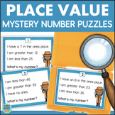 Place Value Riddles Mystery Number Tens and Ones Task Cards Print + Digital
