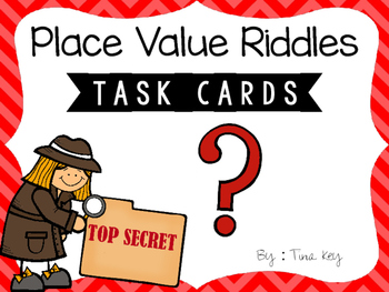 Preview of Place Value Riddles Task Cards