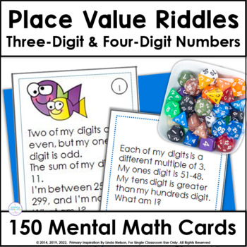 Preview of Critical Thinking - Place Value Riddles for Three Digit and Four Digit Numbers
