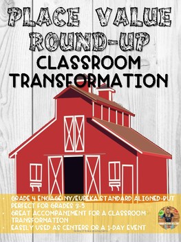 Preview of Place Value Round-Up, Wild West Themed Classroom Transformation with BONUSES!