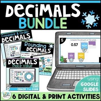 Preview of Place Value Rounding Comparing & Ordering DECIMALS BUNDLE - Math Practice Games
