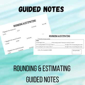 Preview of Place Value - Rounding & Estimating Guided Notes