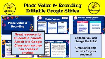 Preview of Place Value & Rounding Slides *Editable!