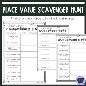 Preview of Place Value Scavenger Hunt