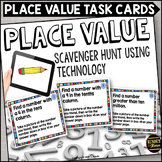 Place Value Scavenger Hunt Task Card Activity
