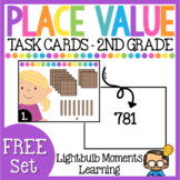 Place Value Task Cards or Scoot Cards - 3 digit numbers