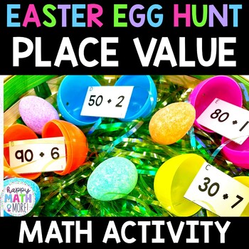 Preview of Place Value Scoot Easter Egg Hunt Math Activity