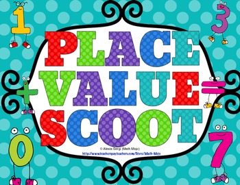 Preview of Place Value Scoot - Grades 3 - 5