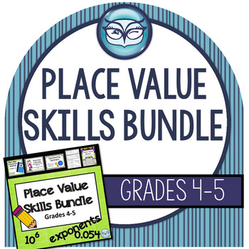 Preview of Place Value Skills Bundle - Interactive Notebook, Games, Task Cards and more!