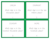 Place Value Skills Task Cards Common Core