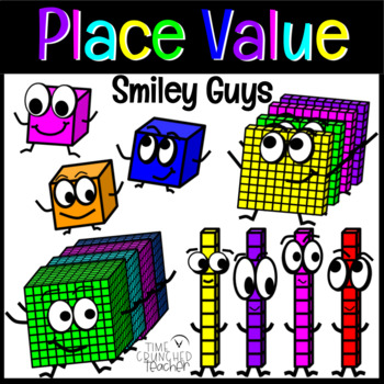 Place Value Smiley Guys Clip Art by The Time-Crunched Teacher | TPT