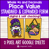 Place Value: Standard & Expanded Form Digital Pixel Art | 
