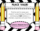 Place Value: Standard, Expanded and Word Form (3-digit numbers)