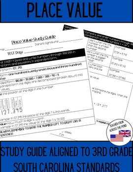 Preview of Place Value Study Guide