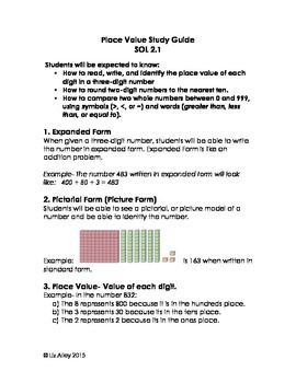 Preview of Place Value Study Guide