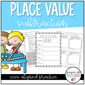 Place Value Subtraction Practice Pack by Paiges of Learning | TpT