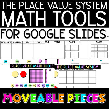 Preview of Place Value System Moveable Math Tools - Google Slides™