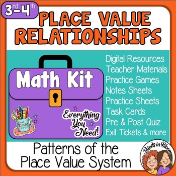 Preview of Place Value System Relationships Activities and Worksheets  Math Kit