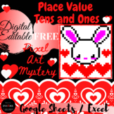 Place Value TENS AND ONES Bunny Valentine’s Day Math Pixel