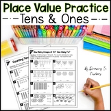 Place Value TENS AND ONES Worksheets, Activities, Centers