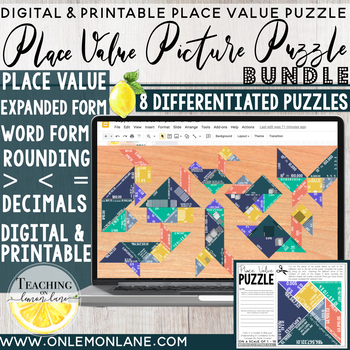 Preview of Place Value Tangram Puzzle: BUNDLE (Includes all 8 Puzzles)
