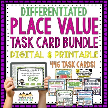 Preview of Place Value Task Card Bundle