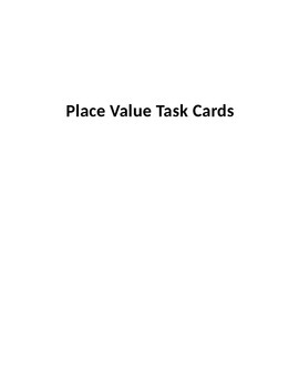 Preview of Place Value Task Cards