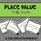 Place Value Test Prep Task Cards - High Level Thinking
