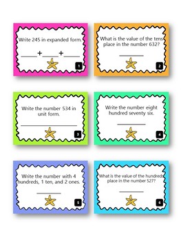 Place Value Task Cards by Miss Touch Of Class | Teachers Pay Teachers