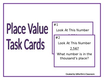Preview of Place Value Task Cards