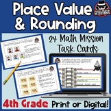 Place Value Task Cards 4th Grade Math Activities, Rounding