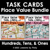 Place Value Task Cards | Craft Stick Pictorials | Base Ten