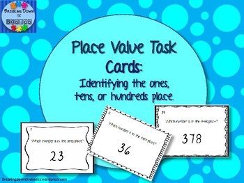 Preview of Place Value Task Cards - Ones, Tens, and Hundreds