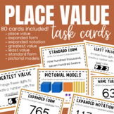 Place Value Task Cards | Standard, Word, Expanded Form & N